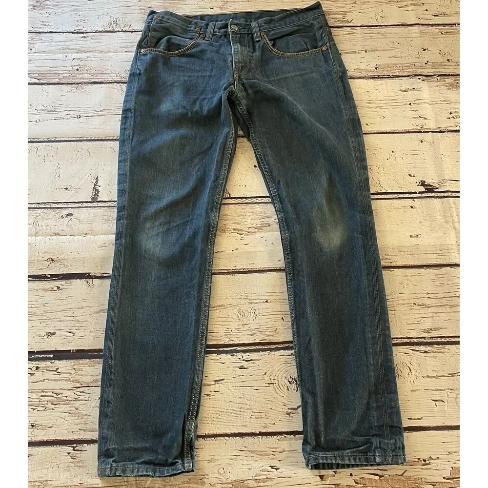 Levis 511 Special‎ Edition 1873 Rivets Jeans Slim Straight Mid Blue Fade 34x32